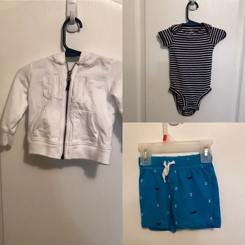 Carter's Hooded Outfit 9 Month Boys Three Piece